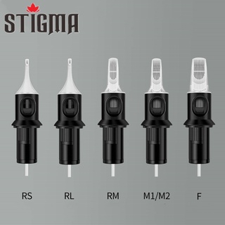 Stigma#12新款高品質（20支裝）一次性夏安針夏安紋身一體針紋身針紋身器材割線打霧套裝一次性排針收口圓針刺青專用