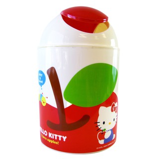 卡漫城 - Hello Kitty 垃圾桶 蘋果 ㊣版 凱蒂貓 三麗鷗 小型 車用 迷你 垃圾筒 紙筒 收納 圓桶
