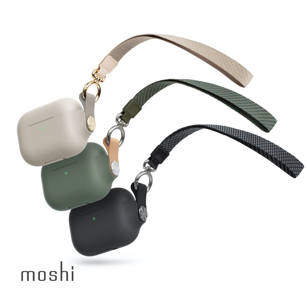 Moshi Pebbo for AirPods Pro 一代 藍牙耳機充電盒保護套 (附可拆式腕帶)