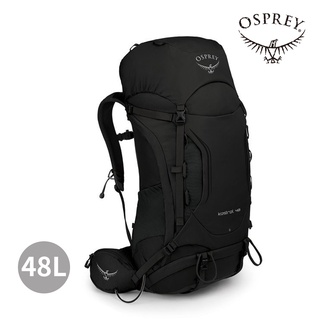 【Osprey】男款 Kestrel 48L 輕量登山揹包(黑色) 48公升 SM 登山揹包│OSEB1MBF1095