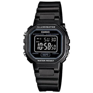 【CASIO】小巧方形復古電子錶-黑(LA-20WH-1B)正版宏崑公司貨