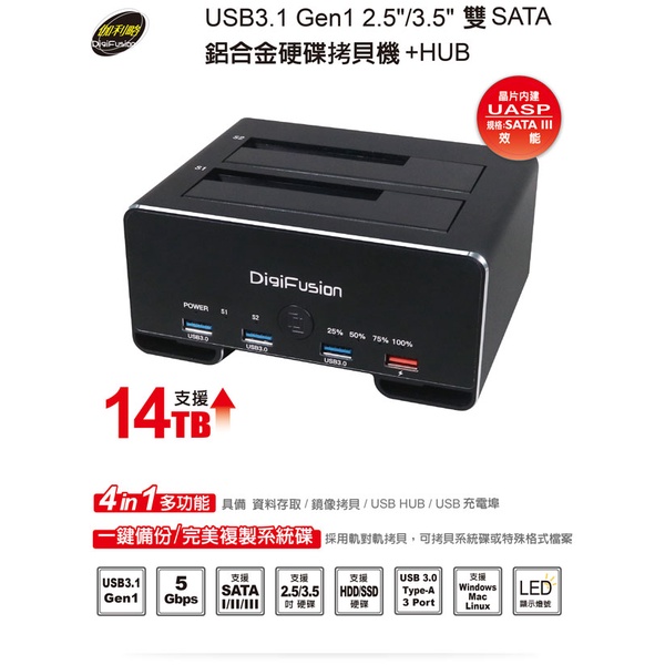 伽利略 USB3.1 Gen1 2.5/3.5