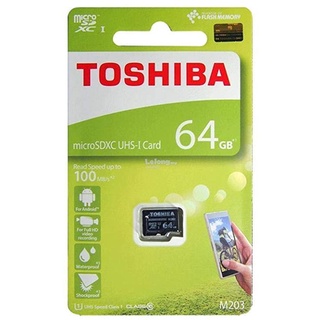 64GB Toshiba MicroSD M203 100MB/s Class 10 TF SDXC UHS-I 4K