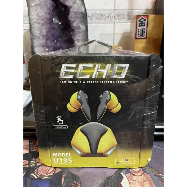 快速出貨 ECHO U135 大黃蜂無線藍牙游戲耳機5.2芯雙耳迷你入耳塞頭戴式華為蘋果通用