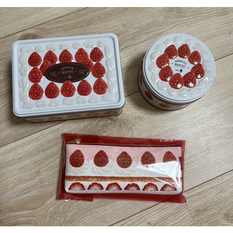 《現貨！日本帶回》 Mary’s sweet buffet 草莓巧克力 鐵盒 筆套 數量稀少