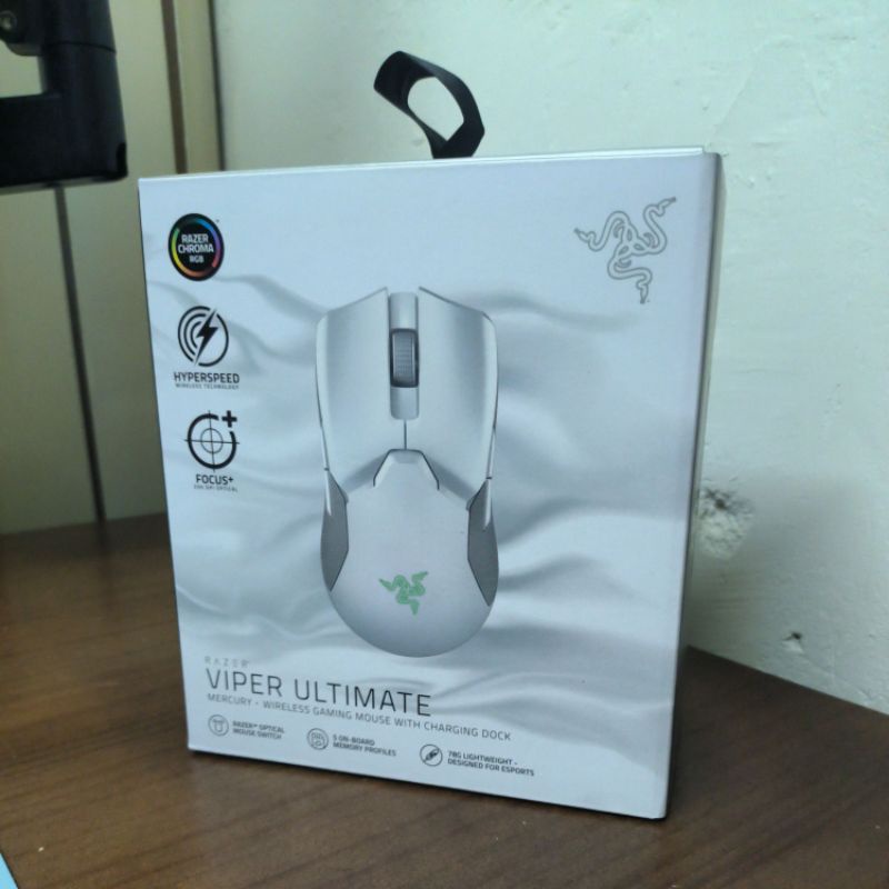 全新 雷蛇 razer viper ultimate 含充電座 水銀(白)