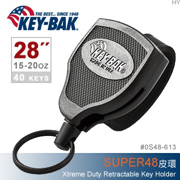 【EMS軍】美國KEY BAK SUPER48 Xtreme Duty 28"伸縮鑰匙圈(皮環款)-(公司貨)