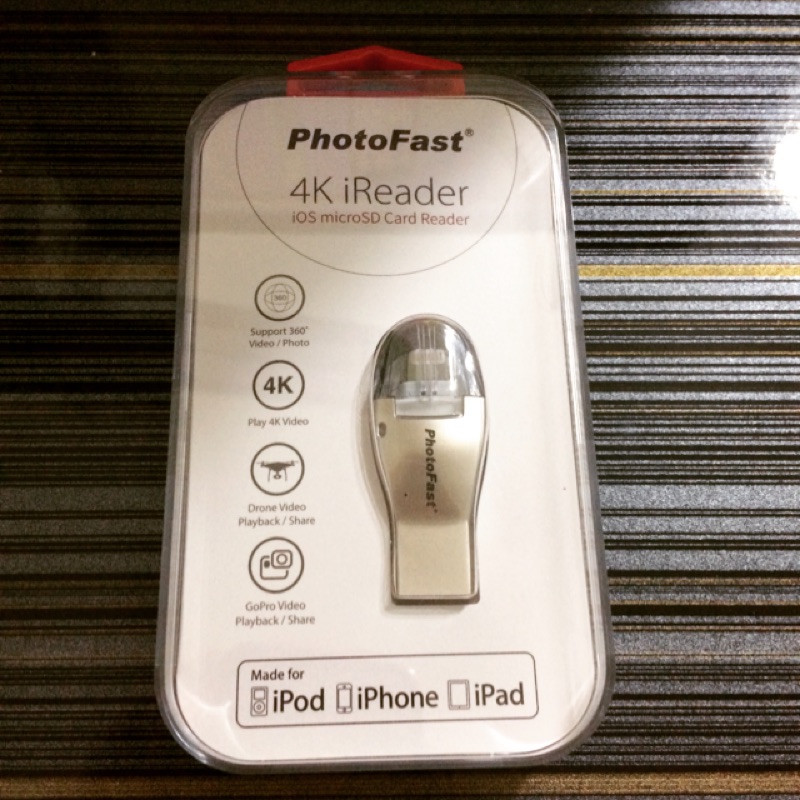 Photofast 4K iReader 雙介面microSD讀卡機Apple專用