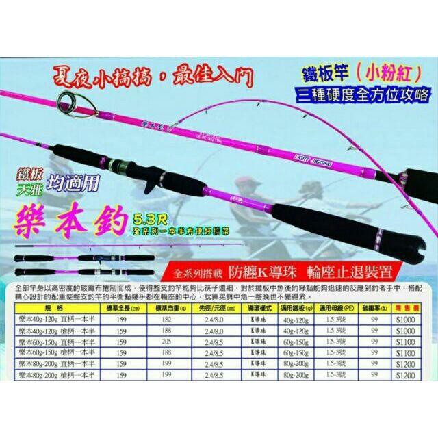 便宜好用鐵板竿補貨到60 150g 竿輕猛哥釣具海力士樂本釣5 3直柄 槍柄近海小搞搞鐵板竿白帶魚鐵板竿落下竿船釣鐵板竿