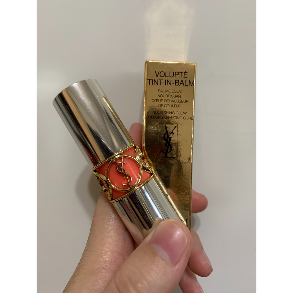 ♥ 全新 即期品 YSL 情挑誘吻雙色蜜唇膏 #7 珊情焦點