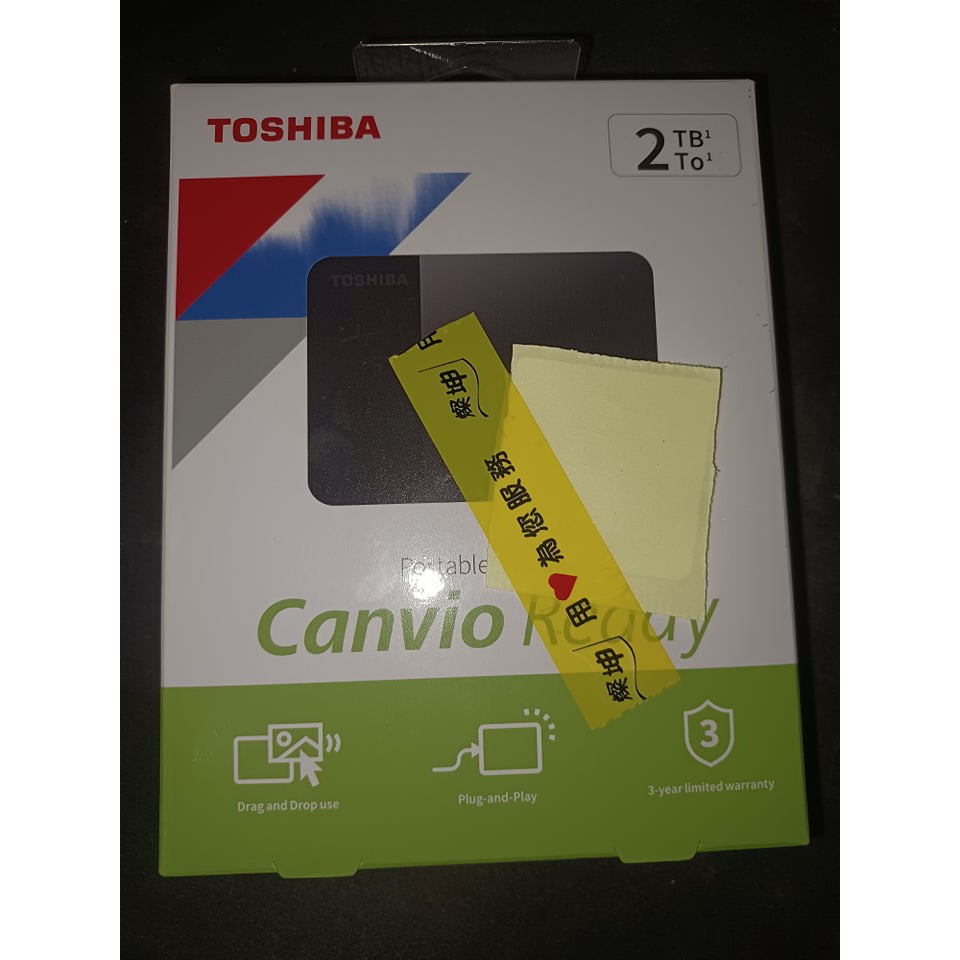 (全新未拆封)Toshiba Canvio Ready 2TB USB3.0 2.5吋 行動硬碟