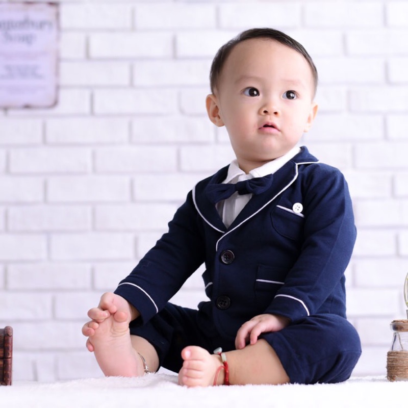 寶寶造型服～深藍色男童禮服西裝☆║團拍║攝影║嬰兒寫真║☆。╮版小