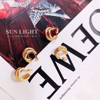 【現貨 SUNLIGHT日光 A431】S925耳針 圓弧造型 耳環 耳針 耳針 金屬耳環 造型耳環 交換禮物 送禮