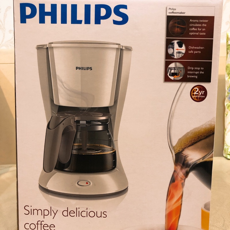全新正品 Philips 飛利浦 1.2公升Daily滴漏式咖啡機 白-HD7447/01