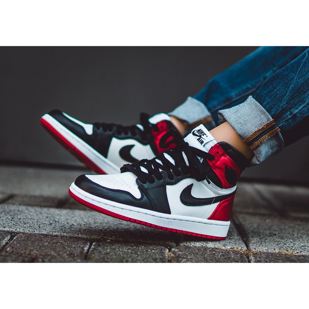 柯拔 Air Jordan 1 Wmns Satin Black Toe CD0461-016 絲綢 AJ1