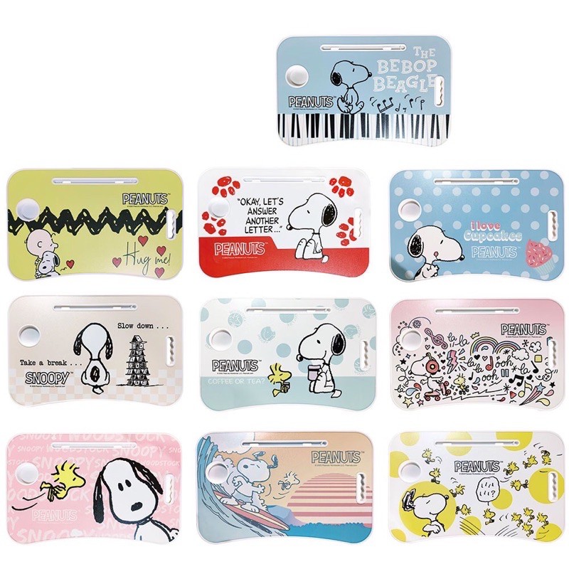 Snoopy史努比系列追劇兒童床上桌 電腦桌 折疊桌 小桌 和室桌邊桌附i Pad 卡槽設計杯架情人節 蝦皮購物