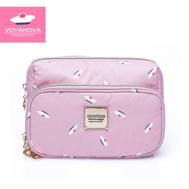 VOVAROVA空氣包-雙層化妝包-French Pom Pom- Pink