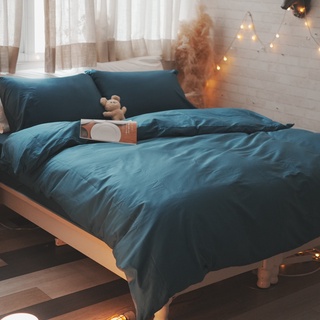 棉床本舖 蔚藍 Life素色系 60支精梳棉 柔軟升級 床包枕套組/被套/兩用被組 100%純棉 台灣製 細緻透氣首選