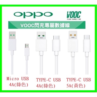 OPPO 專用閃充傳輸充電線 USB Micro Type-c A系列 R系列 Reno系列手機 副廠 快充線