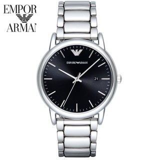【第一鐘錶】AR2499 EMPORIO ARMANI《亞曼尼 義大利時尚》43mm/簡約大三針經典款/黑面