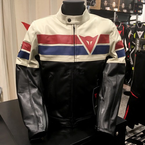 瀧澤部品 義大利 Dainese 丹尼斯 8-track Leather 黑白紅藍 防摔衣 保暖內襯可拆 休閒皮衣 真皮