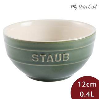 Staub 餐碗 沙拉碗 陶瓷碗 綠色 12cm