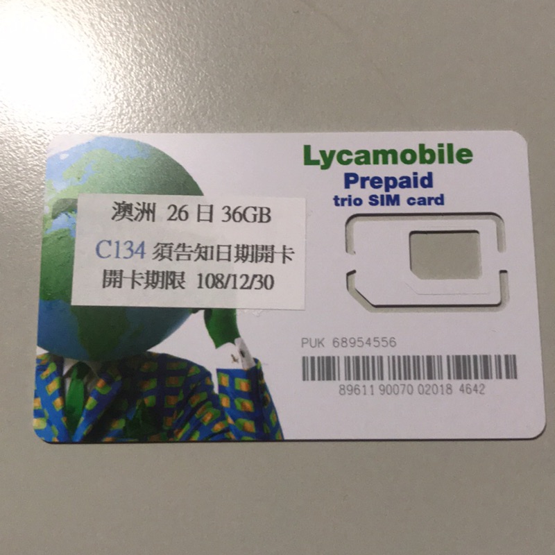 澳洲 Lycamobile 上網卡