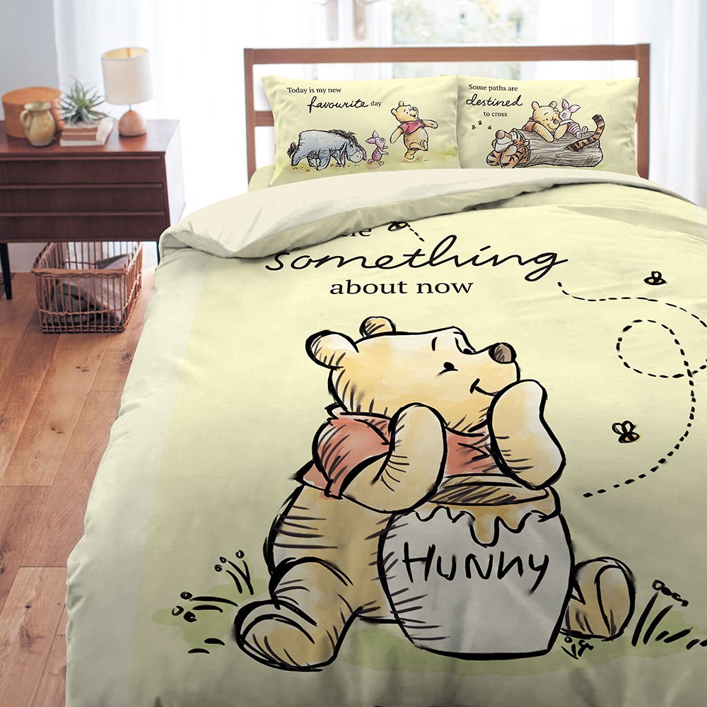 小熊維尼 蜂蜜小事 黃 單人 雙人 加大 床包 枕頭套 薄被套 涼被 兩用被 兒童午睡枕 枕頭 正式授權 台灣製造