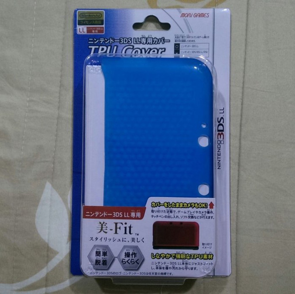 MORI GAMES TPU COVER 3DS LL XL 保護套(全新未拆)清澈湛藍/透明