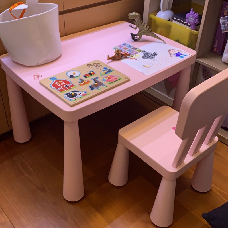 Ikea兒童餐桌書桌椅三件組