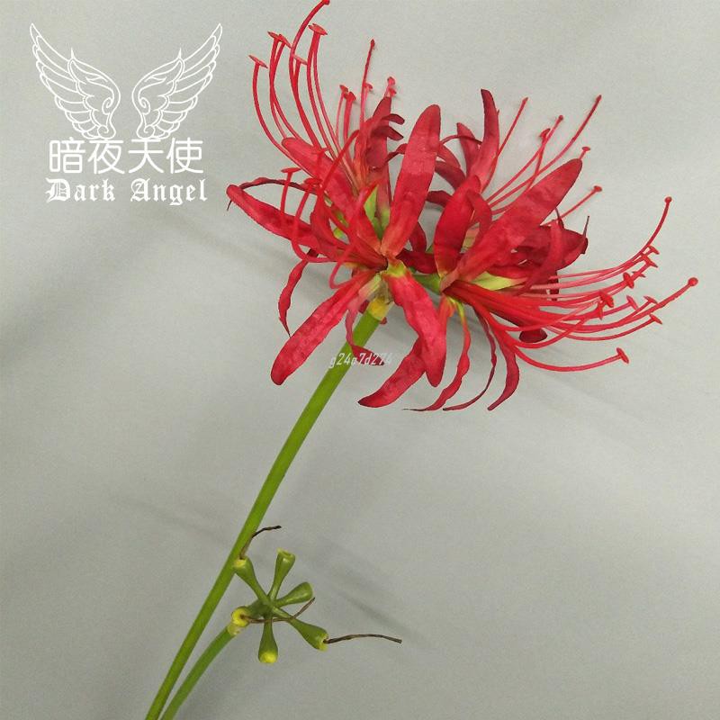 彼岸花仿真花仿真花束曼珠沙華乾花漢服曇花束古風裝飾假拍攝道具手持拍照 蝦皮購物