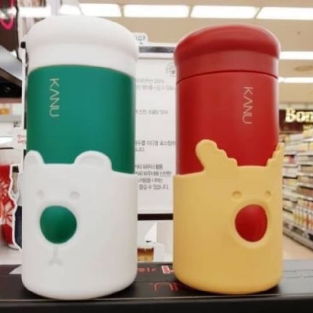 限定品
2018韓國KANU－聖誕限量組  
麋鹿造型保溫杯-美式無糖咖啡 
綠色 小熊
杯子容量355ml