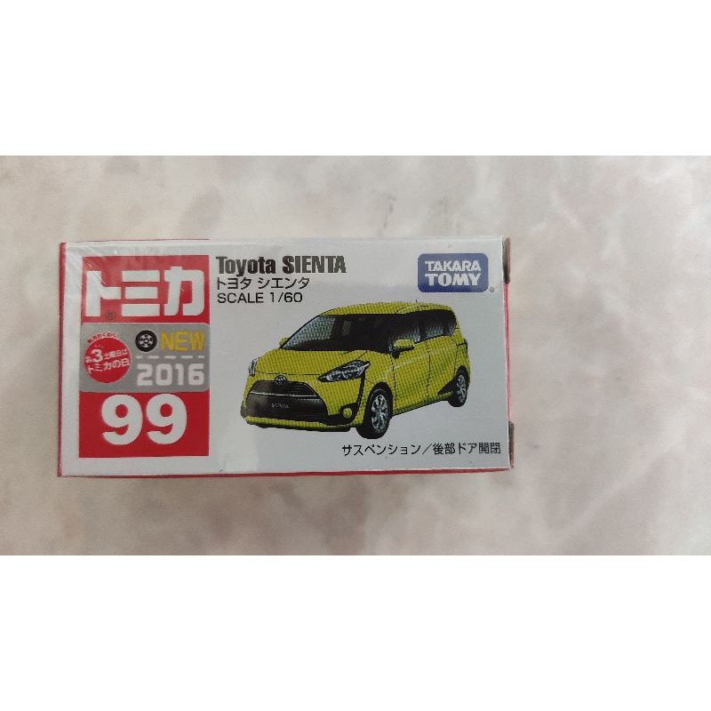 Tomica 99 Toyota Sienta 新車貼