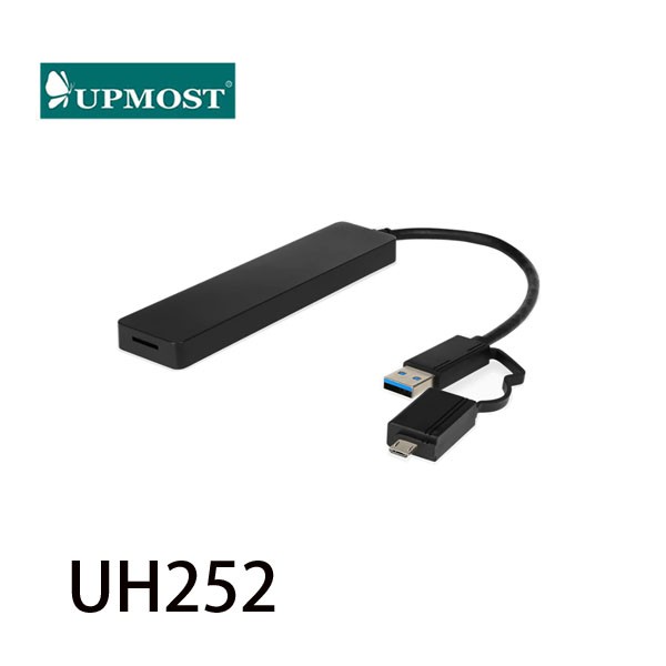 【MR3C】含稅附發票 UPMOST登昌恆 Uptech UH252 USB3.0 3埠HUB + 讀卡機