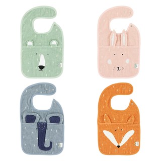 🦄預購🇧🇪比利時Trixie 動物造型有機棉圍兜-狐狸/大象/兔子/北極熊 毛巾布口水巾