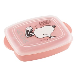 【現貨】小禮堂 Snoopy 日本製 餐盤式便當盒 640ml (粉大臉款)
