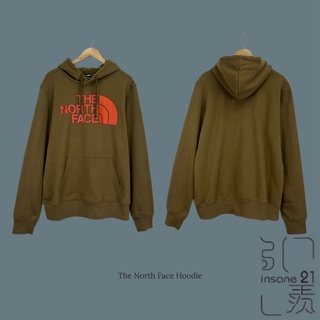 THE NORTH FACE 帽T 帽踢 北臉 北面 軍綠 橘字 情侶 NF0AM4B37U【Insane-21】