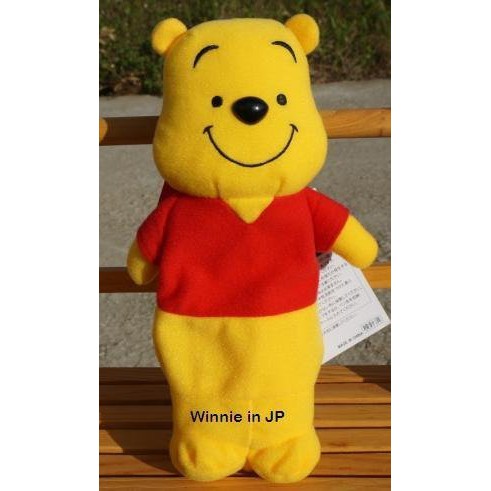 Winnie in JP‧日本東京迪士尼Disney小熊維尼娃娃絨毛筆袋收納盒 現貨680