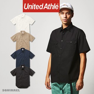 【United Athle】雙口袋工作襯衫 口袋襯衫 短袖襯衫 上衣 短袖 工作服