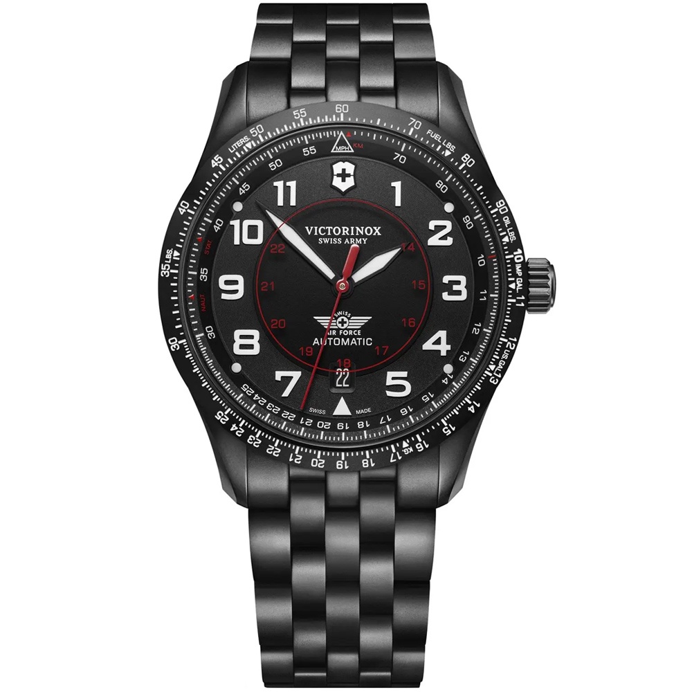 【聊聊甜甜價】VICTORINOX 瑞士維氏 AirBoss 經典飛行機械腕錶 (VISA-241974)