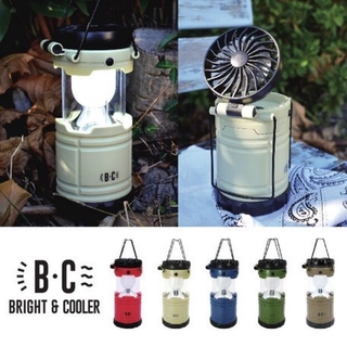 【無國界雜貨舖】日本 含稅 開發票 BIRIGH COOLER 伸縮 露營燈 檯燈 手提式 掛式 掛勾 風扇 防災燈
