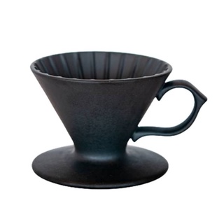 Tiamo 原礦手作濾杯V01 - 石墨黑 V60濾杯 原礦材質 臺灣製造 錐形咖啡濾杯 咖啡濾紙 手沖咖啡濾杯