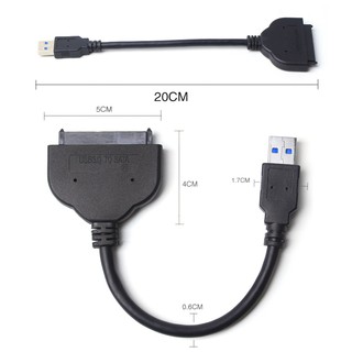 【車車共和國】0.2m USB 3.0轉2.5吋 SATA硬碟轉接線 轉接電纜 SSD硬盤驅動器 易驅線 外接線