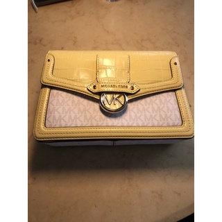 [現貨全新～割愛］Michael Kors MK復古Jessie翻蓋拼色側背郵差包