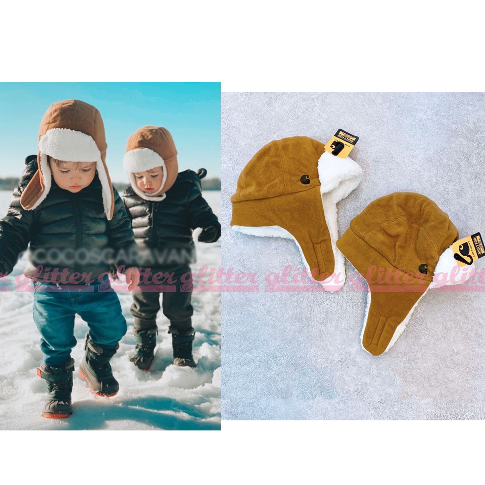 glitter。美線 Carhartt Kids 兒童 幼童 幼幼 Bubba Sherpa 羊羔毛 飛行帽