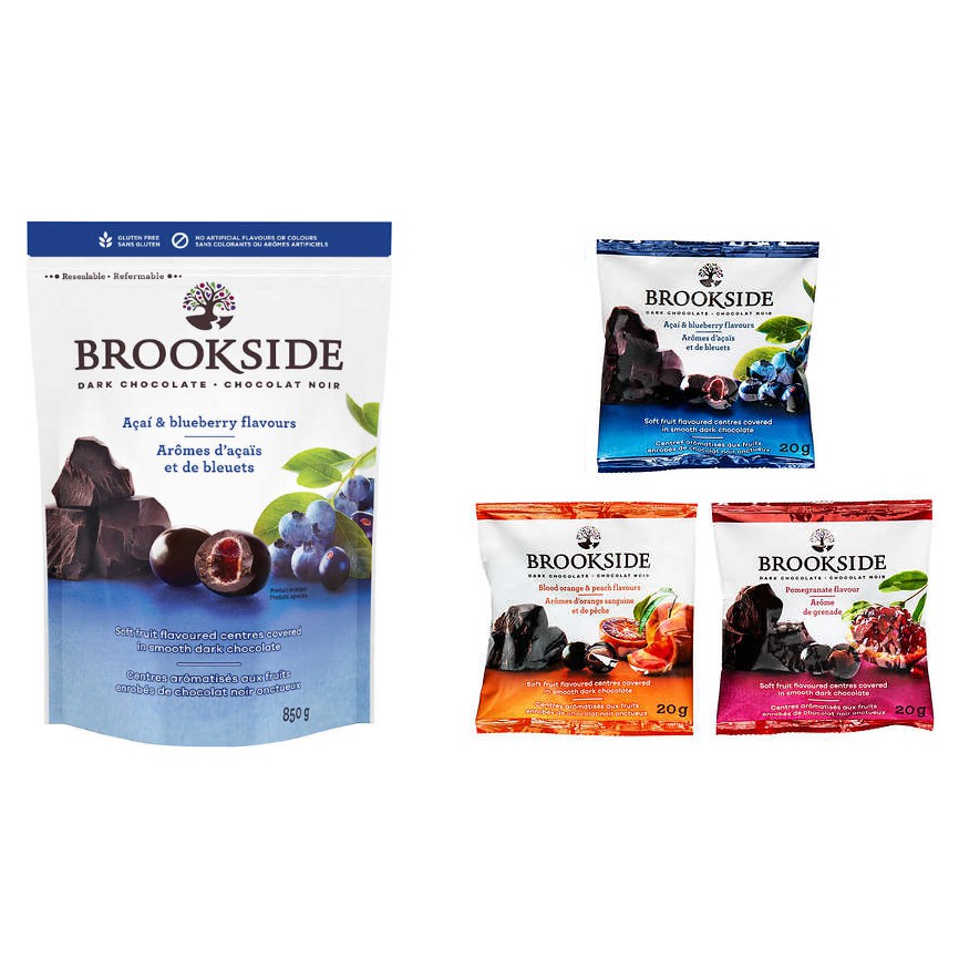 加拿大 Brookside巧克力 藍莓/蜜桃澄/石榴 輕巧隨身包 202411有效/ 即期折扣中