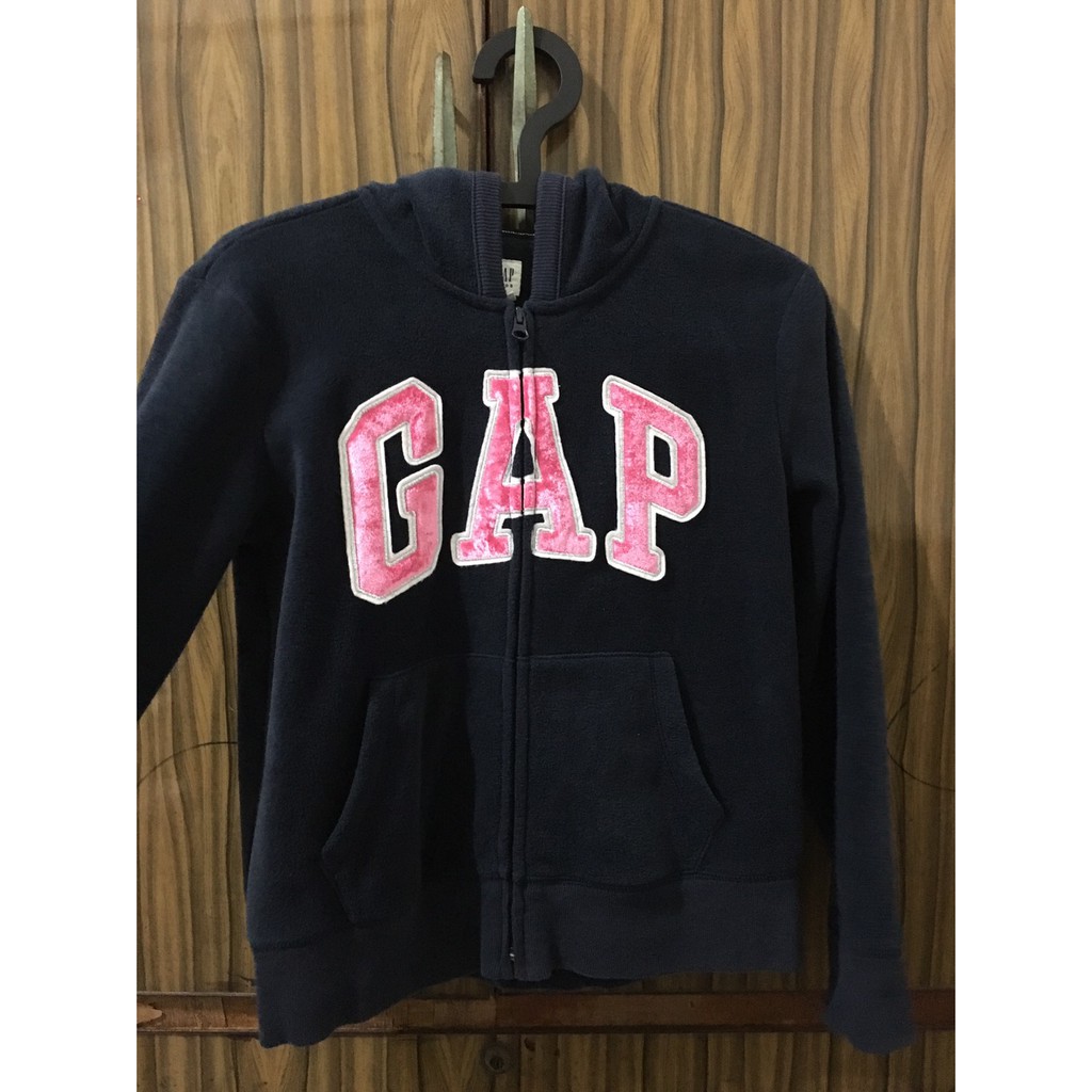 Gap女童logo連帽長袖休閒外套藏青xxl 蝦皮購物