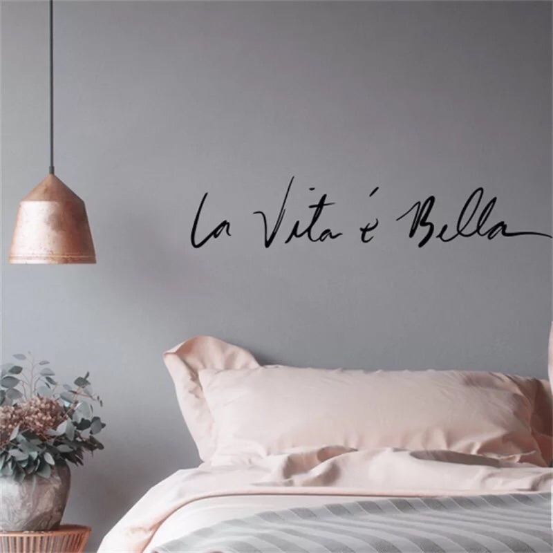 La Vita E Bella意大利文人生如此美麗壁貼 送轉移膜 蝦皮購物