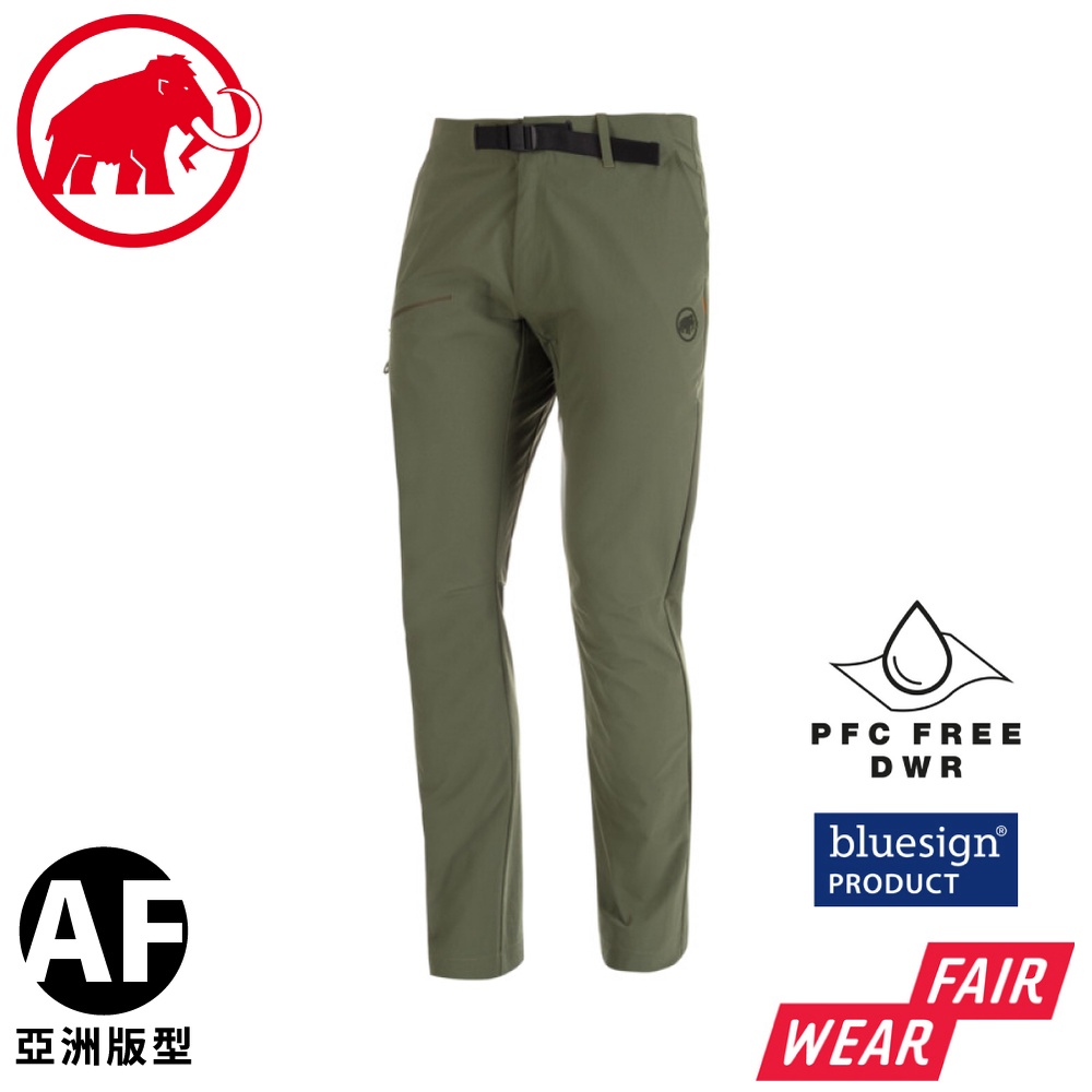 【MAMMUT 長毛象 男 Aegility Slim Pants 多功能快乾健行褲AF《綠鬣蜥》】1022-00272