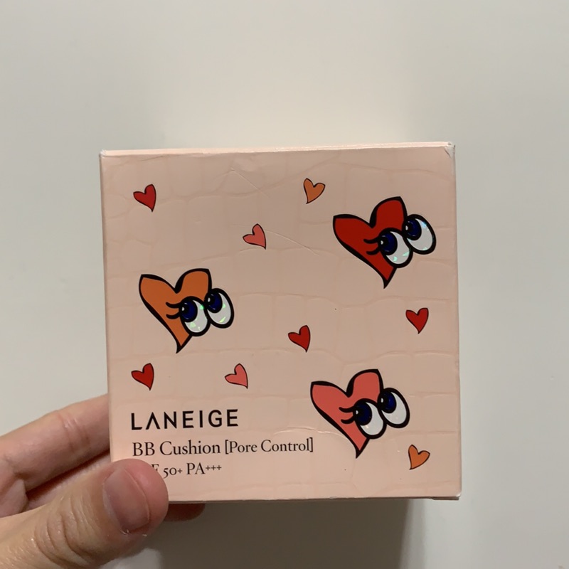 ♥ 全新 蘭芝 LANEIGE x PLAYNOMORE 聯名 #21 BB舒芙蕾水凝霜鑽采亮百升級版 氣墊粉餅盒 空盒